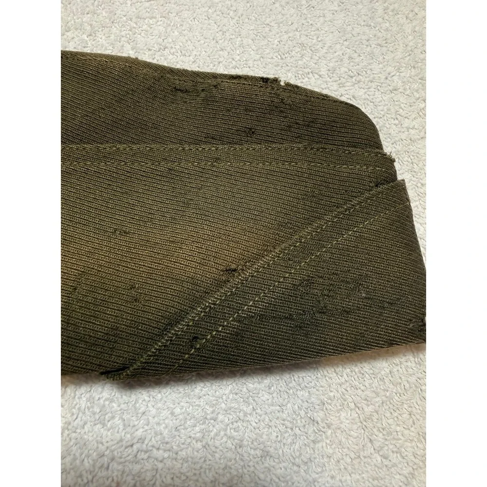 VTG US Navy V-5 Pilot Training Garrison Cap Olive Drab Wool Military Hat WWII